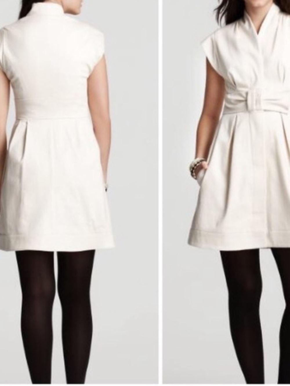 Nanette Lepore Cream Bow Dress LIKE NEW Size 4